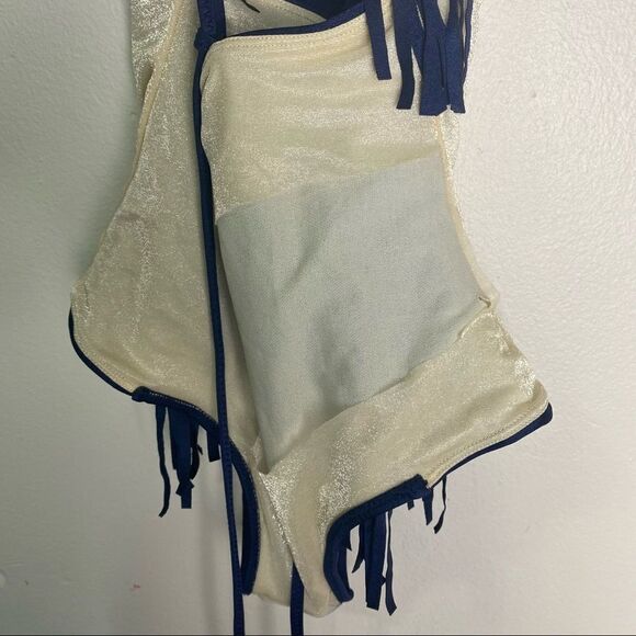 Amuse Society Fallon Fringe One Piece Faded Indigo - Picture 12 of 13